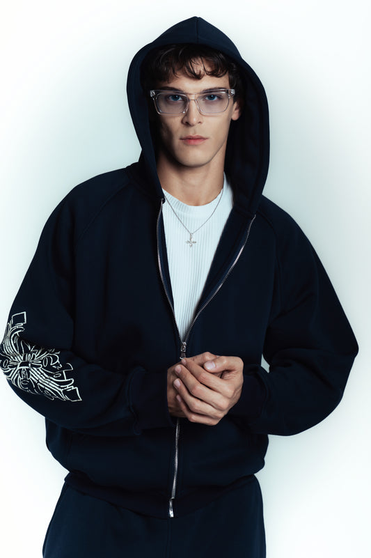 TEAM MEMBER ZIP HOODIE - ROYAL BLU