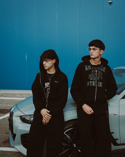 SHINOBI ZIP HOODIE - TRIPLE BLACK
