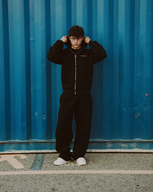 SHINOBI ZIP HOODIE - TRIPLE BLACK