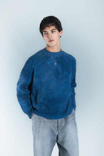 BLUE COTTON SWEATER