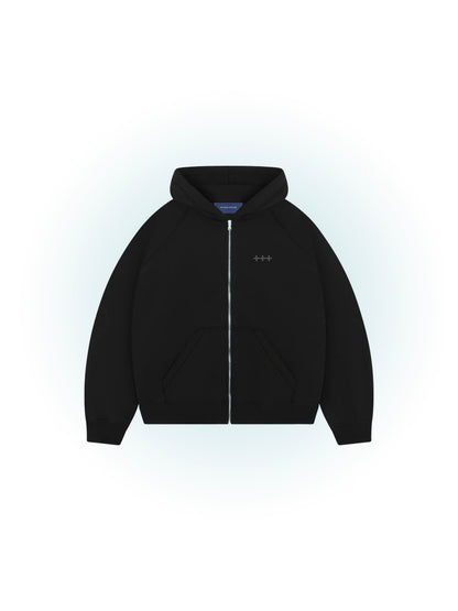 SHINOBI ZIP HOODIE - TRIPLE BLACK