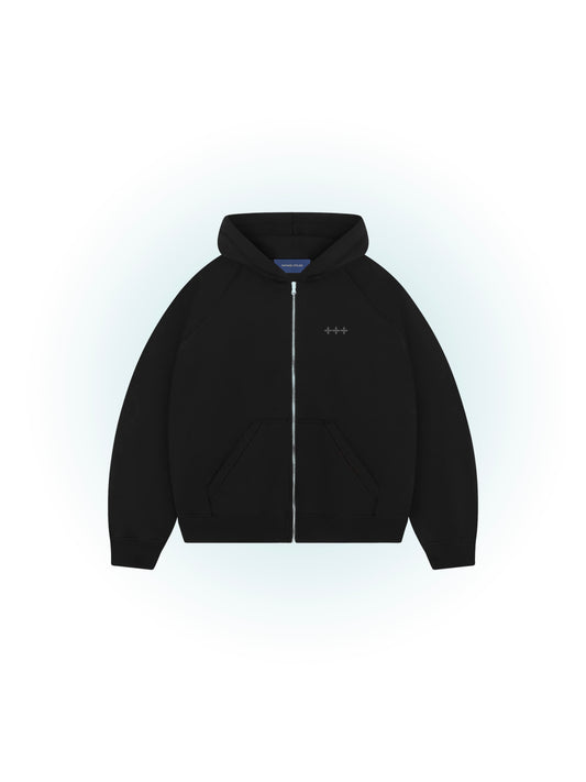 SHINOBI ZIP HOODIE - TRIPLE BLACK